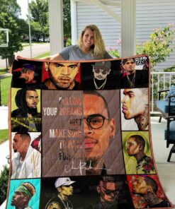 Chris Brown Quilt Blanket 01
