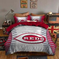 Cincinnati Reds Bedding Set Sleepy Duvet Cover Pillow Cases