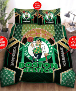 Custom Name Boston Celtics Bedding Set