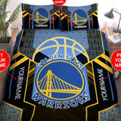 Custom Name Golden State Warriors Duvet Covers Bedding Set