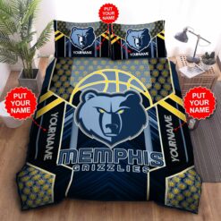 Custom Name Memphis Grizzlies Bedding Set Custom Name Memphis Grizzlies Duvet Cover Custom Name Memphis Grizzlies Comforter Sets Tdv016