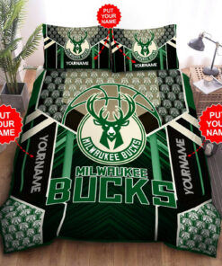 Custom Name Milwaukee Bucks Bedding Set Custom Name Milwaukee Bucks Duvet Cover Milwaukee Bucks Comforter Sets Milwaukee Bucks Nba Tdv02