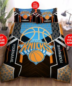 Custom Name New York Knicks Bedding Set