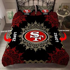 Custom Name San Francisco 49ers Bedding Set Custom Name San Francisco 49ers Duvet Covers Custom Name San Francisco 49ers Nfl Fan L728