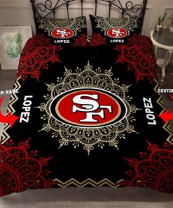 Custom Name San Francisco 49ers Bedding Set Custom Name San Francisco 49ers Duvet Covers Custom Name San Francisco 49ers Nfl Fan L728
