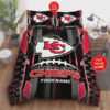 Customize Name Kansas City Chiefs Nfl Football Team Bedding Set Duvet Cover Pillowcases
