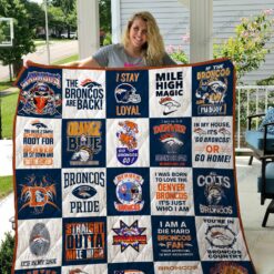 Denver Broncos Quilt Blanket Ver 25