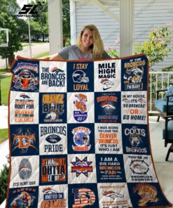 Denver Broncos Quilt Blanket Ver 25