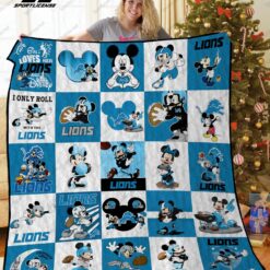 Detroit Lions Disney Quilt Blanket