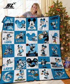 Detroit Lions Disney Quilt Blanket