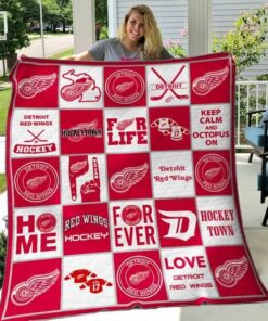 Detroit Red Wings Quilt Blanket 03