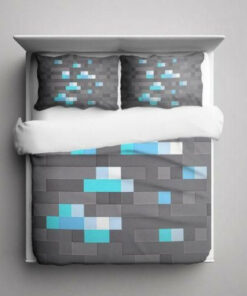 Diamond Ore Minecraft Creeper 3d Duvet Cover Bedding Set