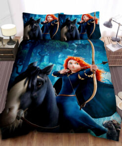 Disney Princess Merida Horse Riding Archery Bed Sheet Spread Comforter Duvet Cover Bedding Sets