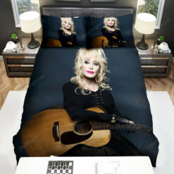 Dolly Parton With Guitar Bed Sheets Spread Duvet Cover Bedding Sets