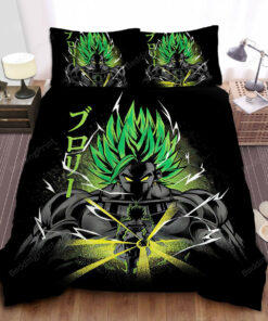 Dragon Ball Super Saiyan Broly Art Bed Sheet Duvet Cover Bedding Sets