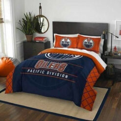 Edmonton Oilers Gs-cl-kl2309 Bedding Set Halloween And Christmas Sale