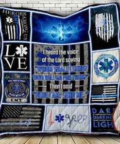 Emt Paramedic Thin White Line Quilt Blanket