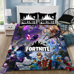 Fortnite Gamer With Logo Bedding Set (duvet Cover & Pillow Cases)