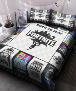 Fortnite Poster Quilt Bed Set