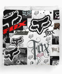 Fox Motocross Racing Picture Collage Duvet Cover Bedding Set