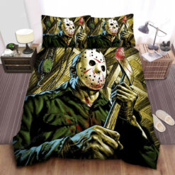 Friday The 13th - Jason And Axe Bed Sheets Duvet Cover Bedding Sets