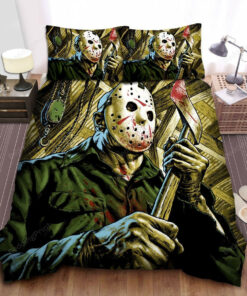 Friday The 13th - Jason And Axe Bed Sheets Duvet Cover Bedding Sets