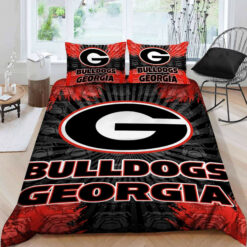 Georgia Bulldogs Bedding Set Sleepy Duvet Cover Pillow Cases