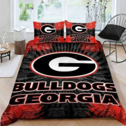 Georgia Bulldogs Logo 3d Printed Duvet Cover Bedding Set
