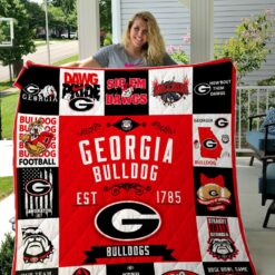 Georgia Bulldogs Quilt Blanket 01