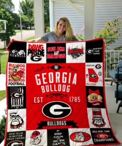 Georgia Bulldogs Quilt Blanket 01