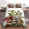 Godzilla And The Kaiju Drawing Bed Sheets Duvet Cover Bedding Sets