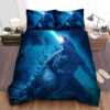 Godzilla Releases Atomic Breath Digital Painting Bed Sheets Spread Duvet Cover Bedding Sets