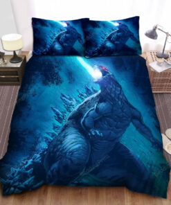 Godzilla Releases Atomic Breath Digital Painting Bed Sheets Spread Duvet Cover Bedding Sets