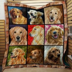 Golden Retriever Moments Premium Quilt Bz63