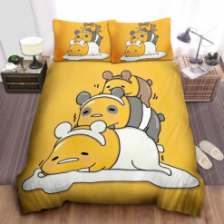Gudetama & We Bare Bears Cross-over Bed Sheets Duvet Cover Bedding Sets