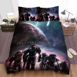 Halo Spartans Never Die Bed Sheets Duvet Cover Bedding Sets