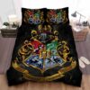 Harry Potter Original Hogwarts Crest Bed Sheets Duvet Cover Bedding Sets