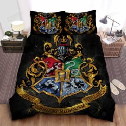 Harry Potter Original Hogwarts Crest Bed Sheets Duvet Cover Bedding Sets