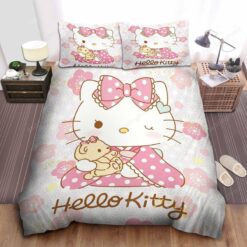 Hello Kitty Wearing Kimono Bed Sheets Duvet Cover Bedding Sets