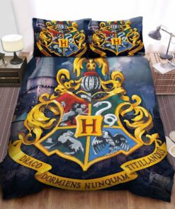Hogwarts Big Logo Painting Bed Sheets Duvet Cover Bedding Sets