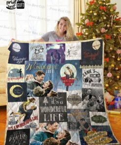 Its A Wonderful Life Poster Quilt Blanket Ver 3