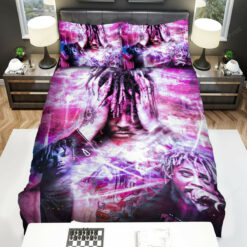 Juice Wrld Purple Digital Art Bed Sheets Spread Duvet Cover Bedding Sets