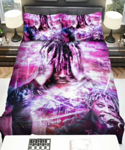 Juice Wrld Purple Digital Art Bed Sheets Spread Duvet Cover Bedding Sets