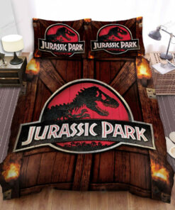 Jurassic Park Movie Logo Film Ii Image Bed Sheets Spread Comforter Duvet Cover Bedding Sets