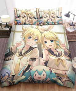 Kagamine Rin & Kagamine With Vocaloid Dolls Len Bed Sheets Duvet Cover Bedding Sets