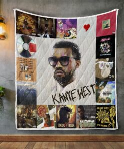 Kanye West Album Covers Quilt Blanket