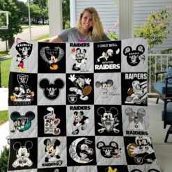 Las Vegas Raiders Disney Quilt Blanket