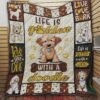 Life Is Golden With A Doodle Quilt Blanket Great Customized Blanket Gifts For Birthday Christmas Thanksgiving