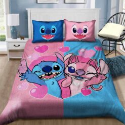 Lilo And Stitch Bedding Set Sleepy Duvet Cover Pillow Cases