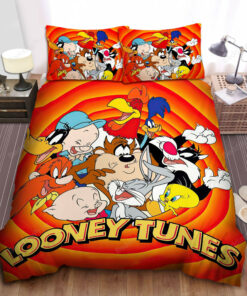 Looney Tunes Orange Bed Sheets Duvet Cover Bedding Sets